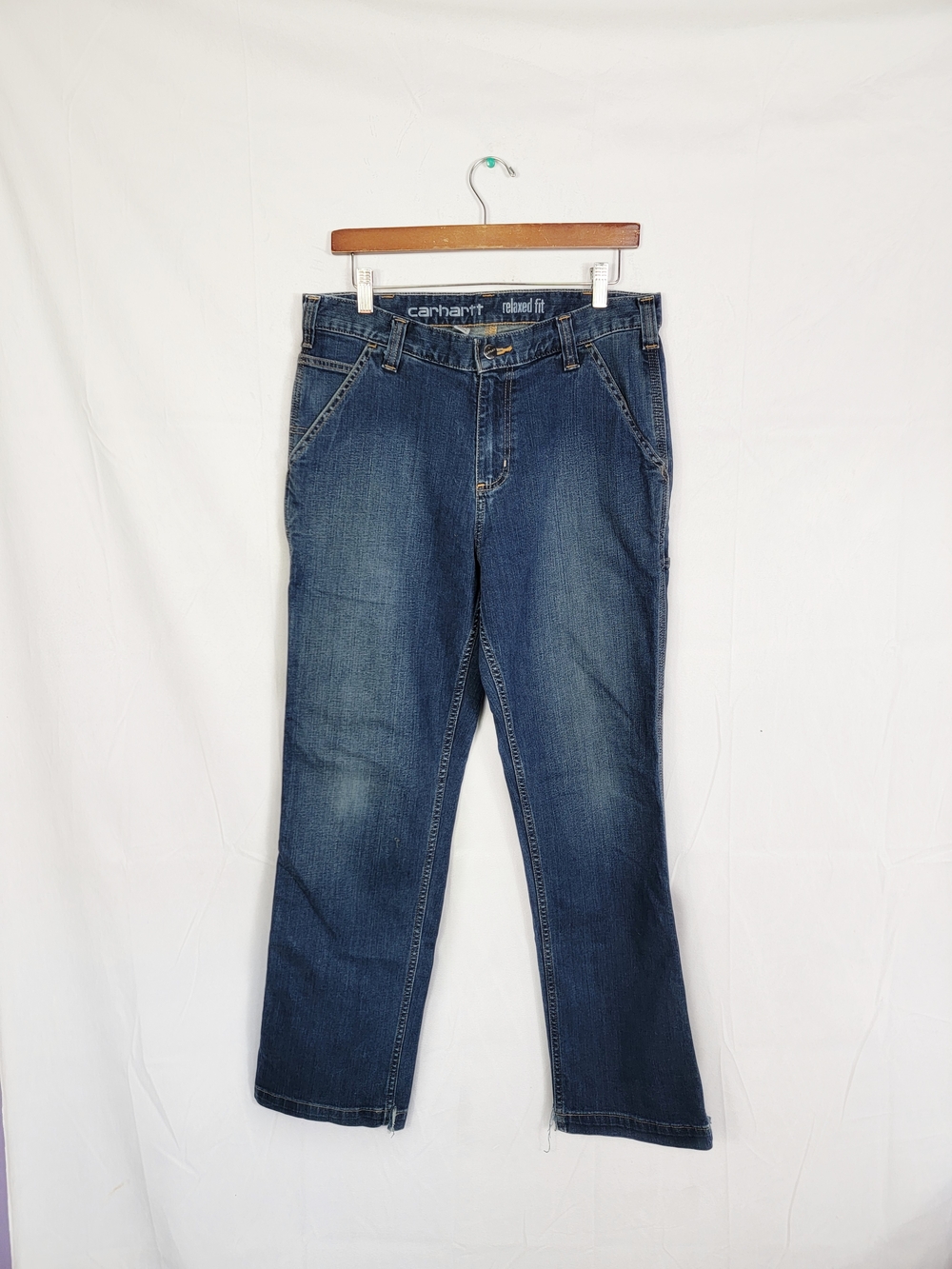 Men's 33x30 Carhartt Relaxed Fit Blue Denim Jeans